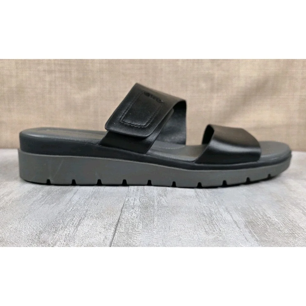 Baretraps Relena Women's Black Wedge Heel Sandals Comfort‎ Casual Boho Size 8.5M